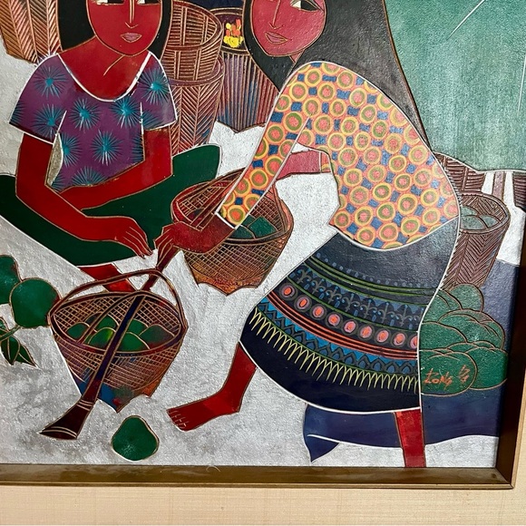 Framed Art with Red and Green Accents - Picture 8 of 12